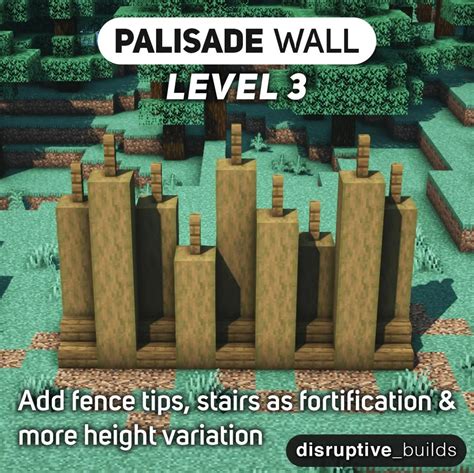 minecraft palisade wall.